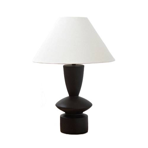 ATIENO ΦΩΤΙΣΤΙΚΟ ΕΠΙΤΡΑΠΕΖΙΟ 41x41x62cm RESIN ΜΑΥΡΟ ΛΙΝΟ ΓΚΡΙ