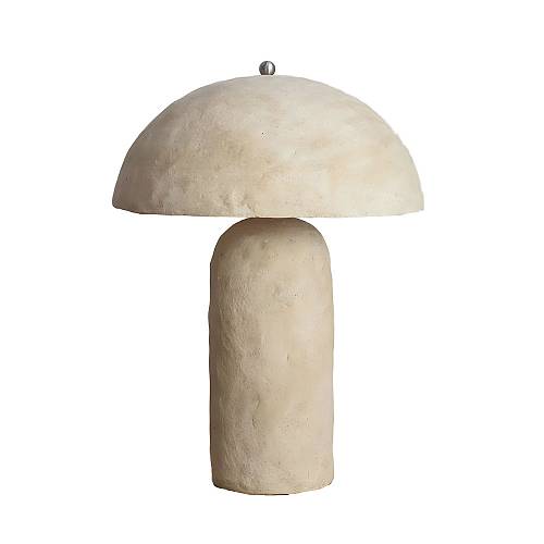 ASHER ΦΩΤΙΣΤΙΚΟ ΕΠΙΤΡΑΠΕΖΙΟ 36x36x50cm PAPER MACHE ΜΠΕΖ