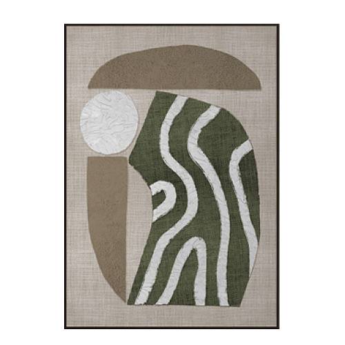 SLATE A ΠΙΝΑΚΑΣ ΔΙΑΚΟΣΜΗΤΙΚΟΣ ΜΕ ΚΟΡΝΙΖΑ 75x100x4cm ΚΑΜΒΑΣ ΛΑΔΙ ΜΠΕΖ ΛΕΥΚΟ PS