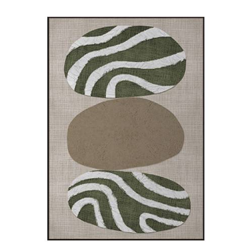 SLATE B ΠΙΝΑΚΑΣ ΔΙΑΚΟΣΜΗΤΙΚΟΣ ΜΕ ΚΟΡΝΙΖΑ 75x100x4cm ΚΑΜΒΑΣ ΛΑΔΙ ΜΠΕΖ ΛΕΥΚΟ PS