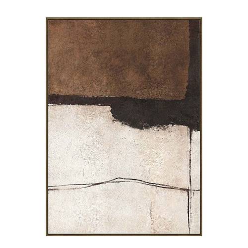 LOST IN TIME ΠΙΝΑΚΑΣ ΔΙΑΚΟΣΜΗΤΙΚΟΣ ΜΕ ΚΟΡΝΙΖΑ 80x120x4cm ΚΑΜΒΑΣ ΜΠΕΖ ΜΑΥΡΟ PP ΚΑΦΕ