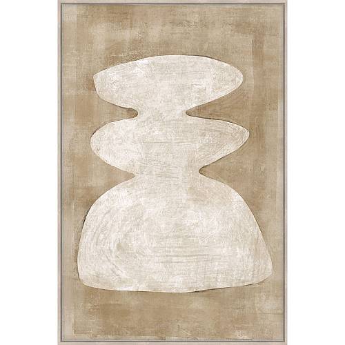 CANDELABRA.A ΠΙΝΑΚΑΣ ΔΙΑΚΟΣΜΗΤΙΚΟΣ ΜΕ ΚΟΡΝΙΖΑ 80x120x4cm ΚΑΜΒΑΣ ΚΑΦΕ BEIGE ΞΥΛΟ ΦΥΣΙΚΟ