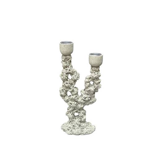 ΔΙΑΚΟΣΜΗΤΙΚO ΚΗΡΟΠΗΓΙΟ Χ2 ΕΚΡΟΥ ΠΟΛΥΕΣΤΕΡΙΚO ΚΟΡΑΛΛΙ ΑΝΑΓΛΥΦΟ - 10x6x24cm 48/KIB