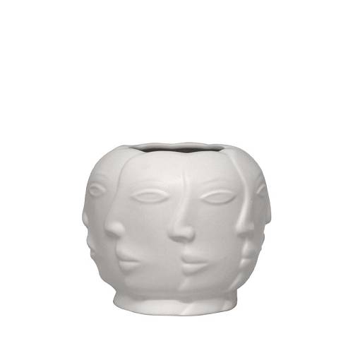 ΒΑΖΟ ΛΕΥΚΟ ΚΕΡΑΜΙΚΟ ΠΡΟΣΩΠΑ - 19.5x17cm 1/12ΚΙΒ