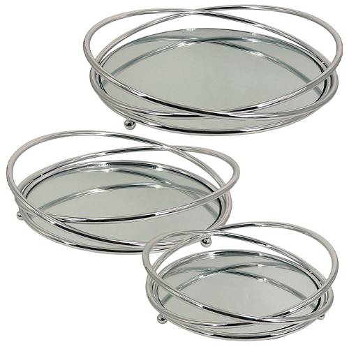 ΔΙΣΚΟΙ ΜΕΤΑΛΛΙΚΟI ΑΣΗΜΙ ΣΕΤ/3 ΣΤΡΟΓΓΥΛΟΙ ΜΕ ΚΑΘΡΕΦΤΗ ΛΟΞΟΙ ΚΥΚΛΟΙ ΧΕΡΟΥΛΙΑ - S:Φ25, M:Φ30, L:Φ35cm 3/ΚΙΒ