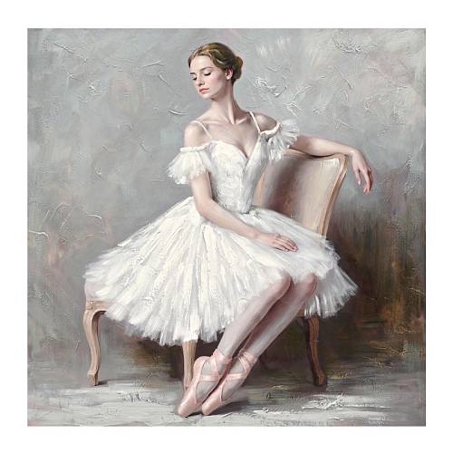 ΠΙΝΑΚΑΣ ΚΑΜΒΑΣ ΜΠΑΛΑΡΙΝΑ ΜΕ ΛΕΥΚΟ ΦΟΡΕΜΑ ΣΕ ΚΑΡΕΚΛΑ - 80x80cm 8/KIB