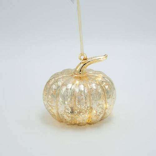 ΓΥΑΛΙΝΗ ΚΟΛΟΚΥΘΑ ΦΩΤΙΖΟΜΕΝΗ, ΧΡΥΣΗ, 10.8cm