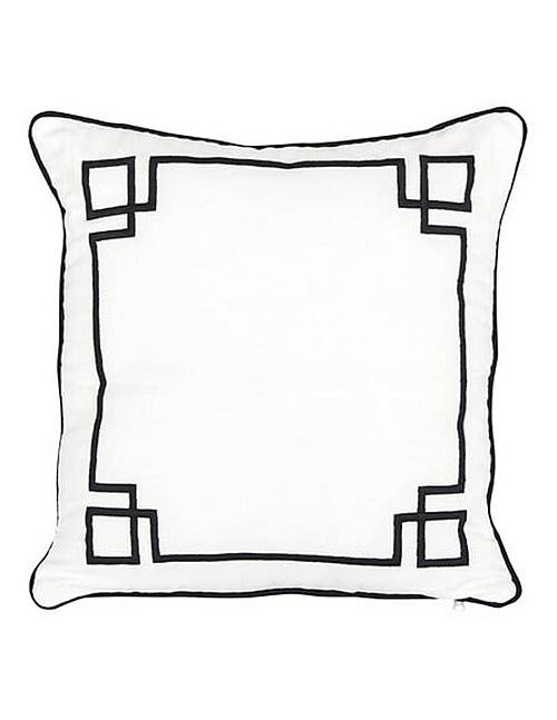Μαξιλάρι λευκό/ μαύρο περίγραμμα 40x40cm