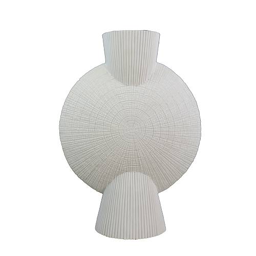 BODIL ΒΑΖΟ 32x16x44cm POLYRESIN ΛΕΥΚΟ