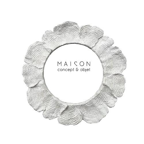 EUVRE ΚΟΡΝΙΖΑ 20x2.5x20cm POLYRESIN ΑΣΠΡΟ ΓΥΑΛΙ