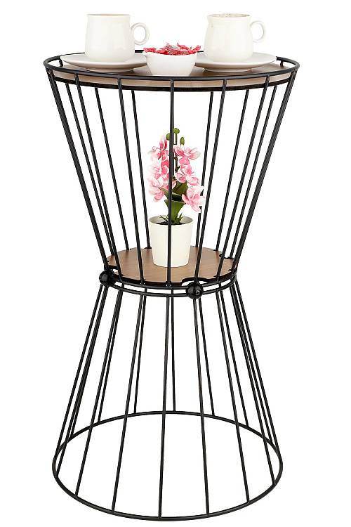 TBBT-16 ΒΚ ΤΡΑΠΕΖΑΚΙ ΒΟΗΘΗΤΙΚΟ ΜΕΤΑΛΛΙΚΟ ΜΑΥΡΟ ΜΕ ΚΑΠΑΚΙ ΞΥΛΙΝΟ ΚΑΡΥΔΙΑ