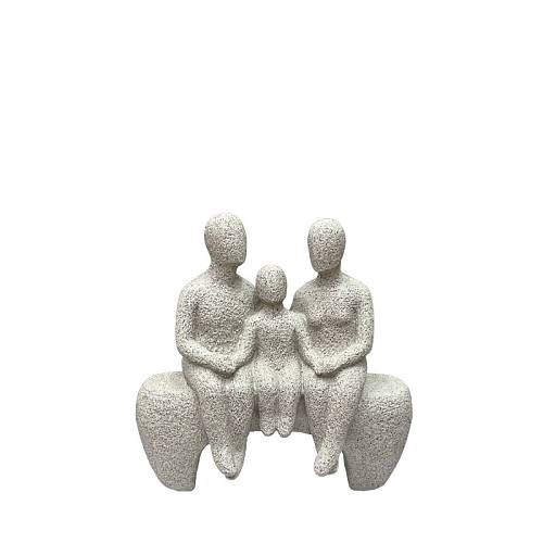 ΔΙΑΚΟΣΜΗΤΙΚO ΠΟΛΥΕΣΤΕΡΙΚO ΕΚΡΟΥ - ΟΙΚΟΓΕΝΕΙΑ ΣΕ ΠΑΓΚΑΚΙ- ΥΦΗ ΠΕΤΡΑΣ - 18x10x20cm 24/KIB