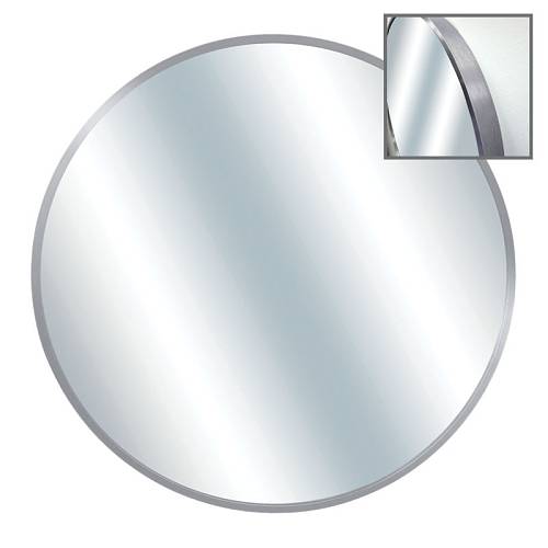 ΚΑΘΡΕΦΤΗΣ ΣΤΡΟΓΓΥΛΟΣ ΕΠΙΤΟΙΧΙΟΣ ΑΣΗΜΙ ΠΛΑΙΣΙΟ ΑΛΟΥΜΙΝΝΙΟΥ - Φ80x4cm 1/4KIB