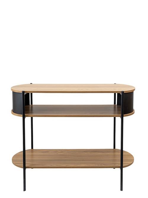 ΜΕΤΑΛΛΙΚΗ ΚΟΝΣΟΛΑ ΜΑΥΡΗ ΜΕ MDF PB 100X39X76EK