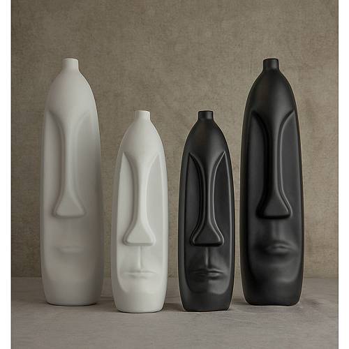 BARIK WHITE ΒΑΖΟ POLYRESIN ΛΕΥΚΟ D10xH38cm