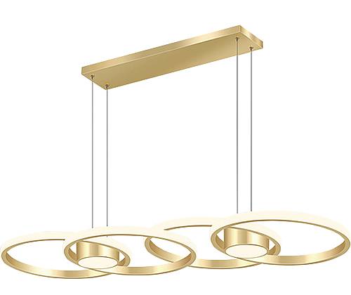 Φωτιστικό led χρυσό 3CCT Dimmable by remote control 80w 7300Lm