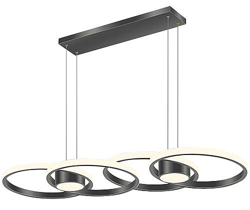 Φωτιστικό led μαύρο 3CCT Dimmable by remote control 80w 7300Lm