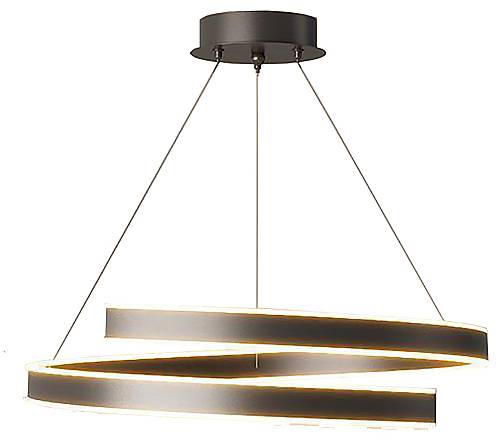 Φωτιστικό led μαύρο 3CCT Dimmable by remote control 60w 5450Lm