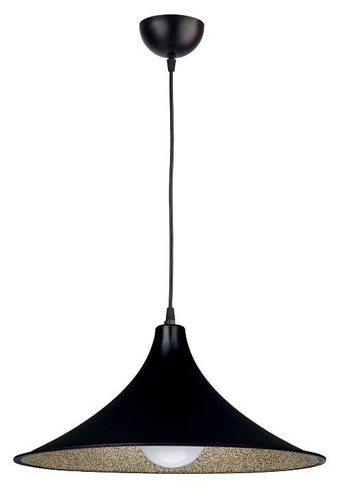 Φωτιστικό μονόφωτο Plexiglass  μαύρο/χρυσό Ε27 Φ42