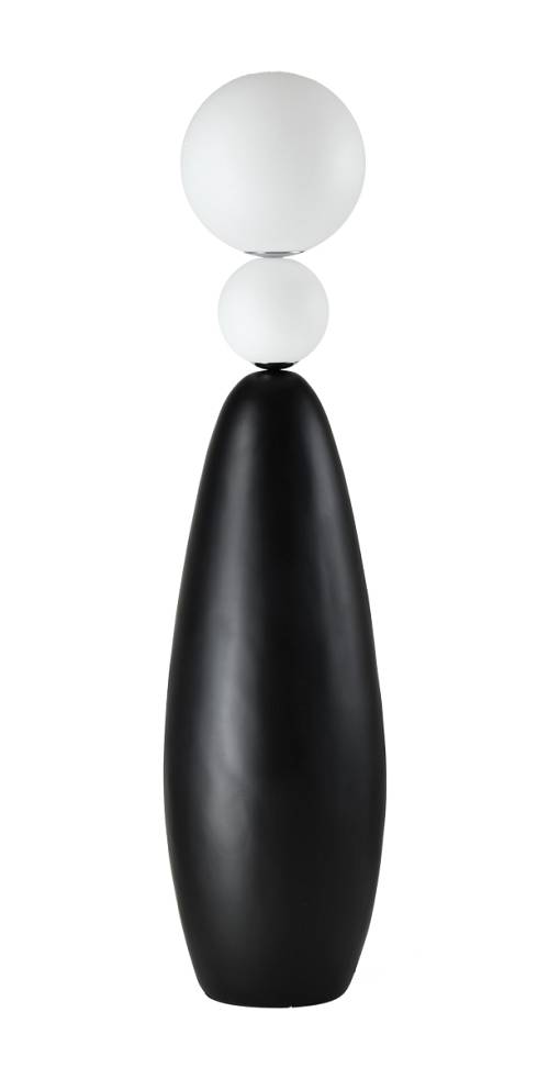 FLC 8037 ΒΚ ΜΑΥΡΟ ΟΒΑΛ ΜΕ ΔΥΟ ΜΠΑΛΕΣ LED ΑΚΡΥΛΙΚΟ+ ΡΗΤΙΝΗ