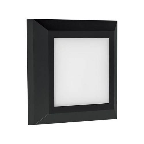 ΦΩΤΙΣΤΙΚΟ ΤΟΙΧΟΥ SLIM LED 3W IP65 220-240V 3CCT 125X125mm ΜΑΥΡΟ PRO