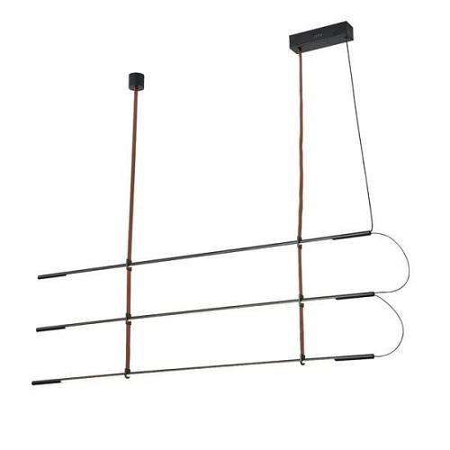 ΦΩΤΙΣΤΙΚΟ ΚΡΕΜΑΣΤΟ ΜΕΤΑΛΛΟ LED 3x20W 3660Lm 3000K 1400X60X1200mm ΜΑΥΡΟ ARTE ILLUMINA LINEA