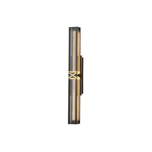 ΑΠΛΙΚΑ TOIXOY ΑΛΟΥΜΙΝΙΟΥ LED 13W 780Lm 3000K 600X100mm ΜΑΥΡΟ -ΧΡΥΣΟ ARTE ILLUMINA LUIS