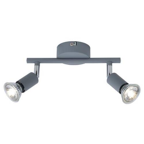ΣΠΟΤ ΚΙΝΗΤΟ ΜΕΤΑΛΛΟ 2ΦΩΤΟ 2XGU10 Max 7W 220X80X125mm ΓΚΡΙ ARTE ILLUMINA VORRAS
