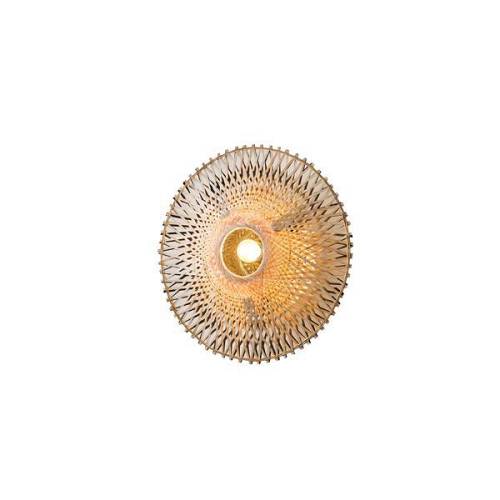 ΑΠΛΙΚΑ ΤΟΙΧΟΥ ΒΑΜΒΟΟ 1XE27 Max 15W Φ400X140mm ΚΑΦΕ-ΜΑΥΡΟ ARTE ILLUMINA CYCLONE