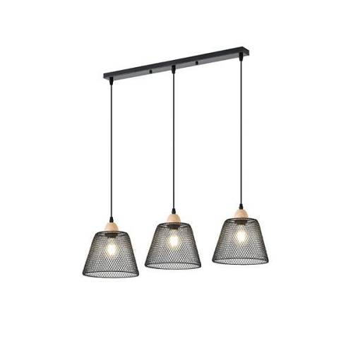ΦΩΤΙΣΤΙΚΟ ΚΡΕΜΑΣΤΟ ΜΕΤΑΛΛΟ 3ΦΩΤΟ 3XE27 MAX15W 760X200X1260mm ΜΑΥΡΟ ARTE ILLUMINA NET