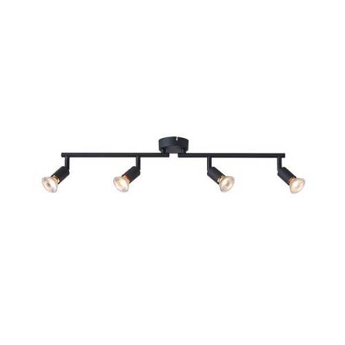 ΣΠΟΤ ΚΙΝΗΤΟ ΜΕΤΑΛΛΟ 4ΦΩΤΟ 4XGU10 Max 7W 600X80X125mm ΜΑΥΡΟ ARTE ILLUMINA VORRAS