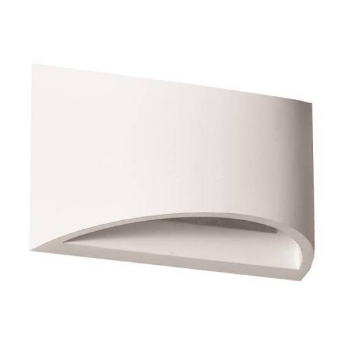 ΑΠΛΙΚΑ ΤΟΙΧΟΥ ΟΒΑΛ MEDIUM ΓΥΨΙΝΗ G9 1x6W 200x80x120mm