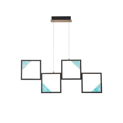 ΦΩΤΙΣΤΙΚΟ ΚΡΕΜΑΣΤΟ ΑΛΟΥΜΙΝΙΟ LED 36W 1400Lm 3000K 820X340mm ΜΑΥΡΟ ARTE ILLUMINA SQUARE