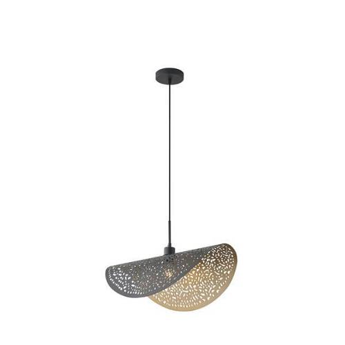 ΦΩΤΙΣΤΙΚΟ ΚΡΕΜΑΣΤΟ ΜΕΤΑΛΛΟ ΜΟΝΟΦΩΤΟ 1XE27 Max 15W 600X300X1680mm ΜΑΥΡΟ-ΧΡΥΣΟ ARTE ILLUMINA GALILEA