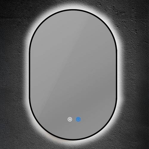 ΚΑΘΡΕΠΤΗΣ ΟΒΑΛ ΜΕ ΜΑΥΡΟ ΠΛΑΙΣΙΟ TOUCH LED DIMMABLE ANTIFOG 13W 1120Lm 3CCT (3000-4000-6000K) 500X700mm ARTE ILLUMINA CYLIS