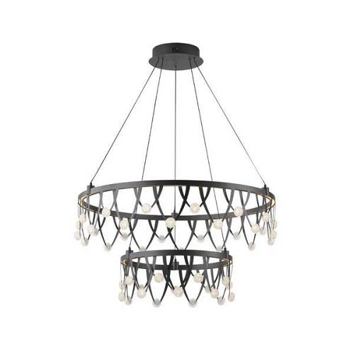 ΦΩΤΙΣΤΙΚΟ ΚΡΕΜΑΣΤΟ ΟΒΑΛ LED 85W 5100Lm 3000K Φ800mm ΜΑΥΡΟ ARTE ILLUMINA LEVATE