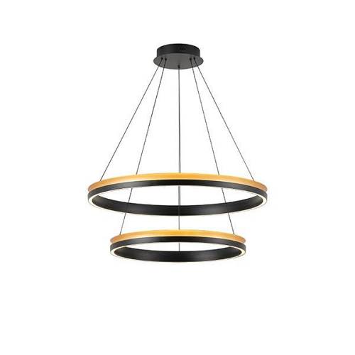 ΦΩΤΙΣΤΙΚΟ ΚΡΕΜΑΣΤΟ ΣΤΡΟΓΓΥΛΗ LED 105W 6300Lm 3000K 800X1500mm ΜΑΥΡΟ-ΧΡΥΣΟ ARTE ILLUMINA SERENITY