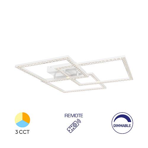 Οροφής led "Crystal" 80w 8800lm CCT με Control