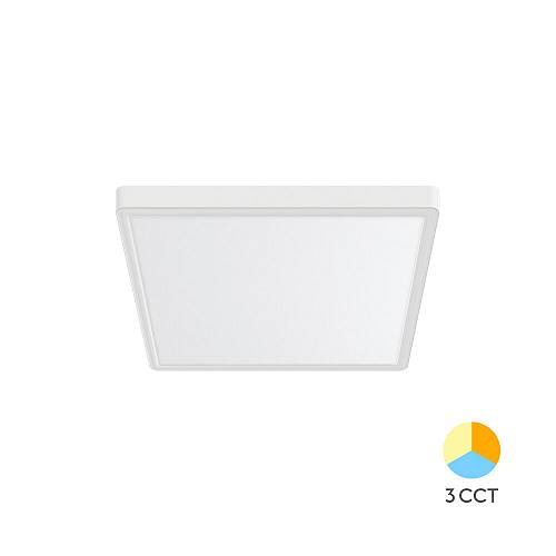 Πλαφονιέρα "Jade" slim 20W CCT Λευκή 23x23