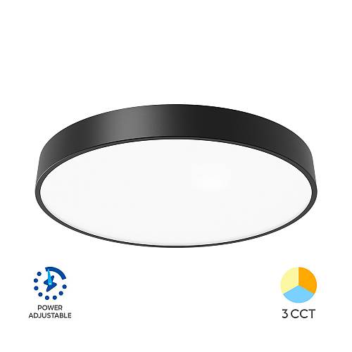 Πλαφονιέρα Blade 30w-40w-50w 3CCT Ø50cm Μαύρη