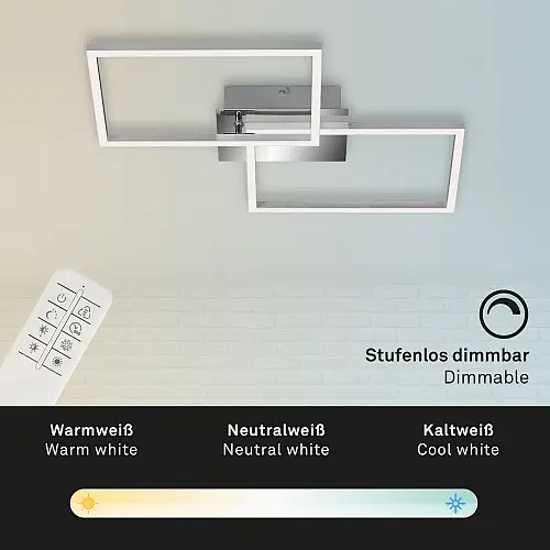 Φωτιστικό led "Frame" 30w 3300lm CCT χρώμιο/χρώμιο σατινέ