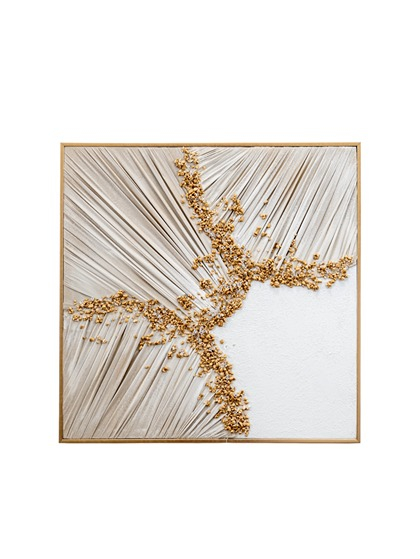 ΠΙΝΑΚΑΣ ΣΕ ΚΑΜΒΑ ΜΕ ΚΟΡΝΙΖΑ ΚΑΙ ΥΦΑΣΜΑ ΜΕ ΧΡΥΣΕΣ ΠΕΤΡΕΣ 60Χ60Χ4ΕΚ