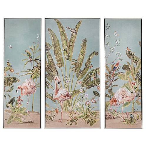 ΠΙΝΑΚΑΣ ΣΕΤ 3 ΕΛΑΙΟΓΡΑΦΙΑ ΠΑΝΩ ΣΕ ΤΥΠΩΜΕΝΟ ΚΑΜΒΑ ΜΕ ΦΛΑΜΙΝΓΚΟ 42Χ122+62Χ122+42Χ122 ΕΚ ΜΕ ΑΣΗΜΙ ΚΟ