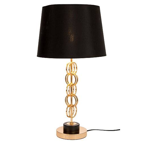 ΕΠΙΤΡΑΠΕΖΙΟ ΧΡΥΣΟ ΜΕΤΑΛΛΙΚΟ ΛΑΜΠΑΤΕΡ Φ33Χ62ΕΚ ΜΕ ΜΑΥΡΟ ΚΑΠΕΛΟ ΚΑΙ ΚΥΚΛΟΥΣ ΣΤΗ ΒΑΣΗ