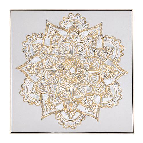 MANDALA ΕΛΑΙΟΓΡΑΦΙΑ 100Χ100ΕΚ ΜΕ ΣΑΜΠΑΝΙ ΚΟΡΝΙΖΑ ΣΕ ΚΑΜΒΑ