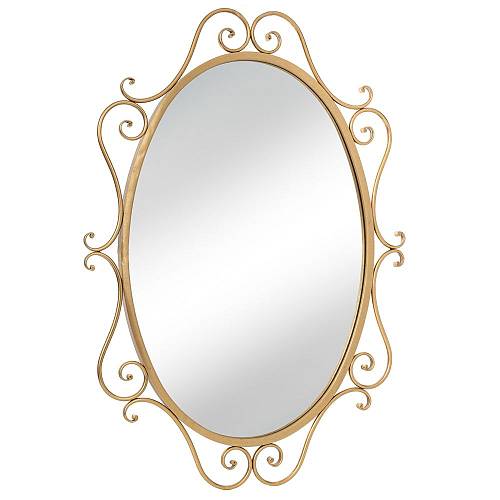 ΧΡΥΣΟΣ ΜΕΤΑΛΛΙΚΟΣ ΟΒΑΛ ΚΑΘΡΕΦΤΗΣ ΤΟΙΧΟΥ ΜΕ ΣΧΕΔΙΑ 60Χ2Χ84ΕΚ