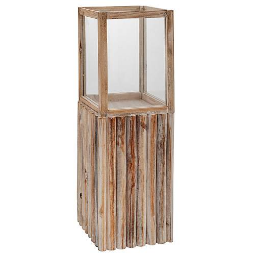 ΑΝΟΙΧΤΟ ΚΑΦΕ ΞΥΛΙΝΟ ΦΑΝΑΡΙ ΔΑΠΕΔΟΥ 19,5Χ19,5Χ56ΕΚ