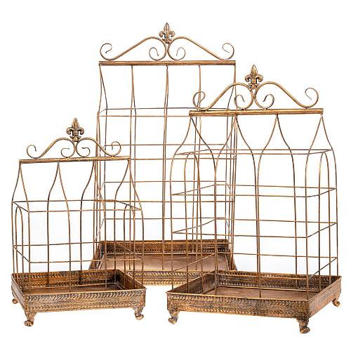 ΣΕΤ 3 ΧΡΥΣΟ ΜΕΤΑΛΛΙΚΟ ΚΛΟΥΒΙ 37Χ37Χ68  32,5Χ32,5Χ57  27Χ27Χ46ΕΚ