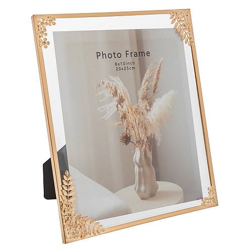 ΧΡΥΣΗ ΜΕΤΑΛΛΙΚΗ ΚΟΡΝΙΖΑ 20Χ25 ΕΚ ΜΕ ΣΧΕΔΙΟ ΛΟΥΛΟΥΔΙ ΣΤΙΣ ΓΩΝΙΕΣ