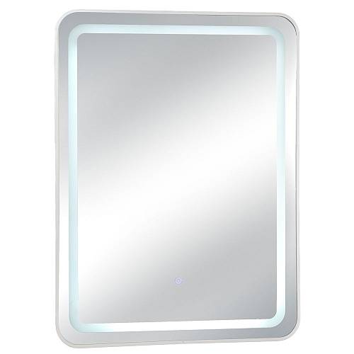 ΛΕΥΚΟΣ ΟΡΘΟΓΩΝΙΟΣ ΜΕΤΑΛΛΙΚΟΣ ΚΑΘΡΕΦΤΗΣ ΤΟΙΧΟΥ ΜΕ LED 60Χ80ΕΚ